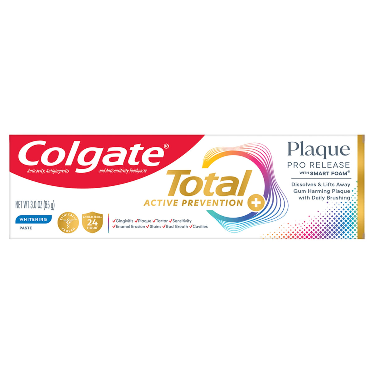 Colgate Total Plaque Pro Release Toothpaste for Gum Health, Mint, 3 oz