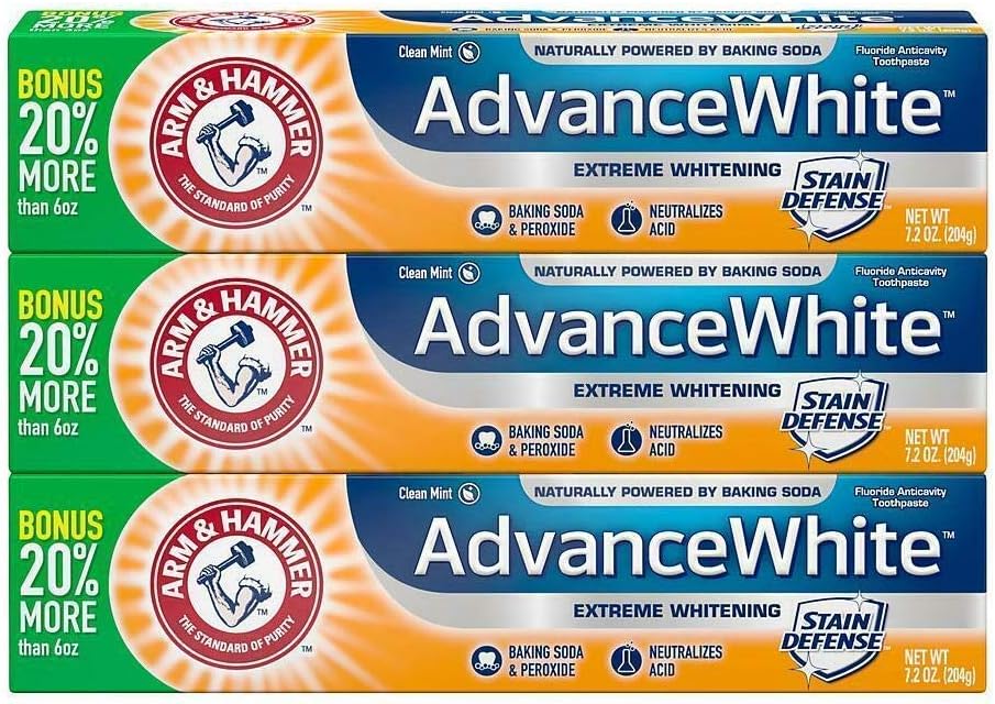 Arm and Hammer Advance Whitening Toothpaste .9 Oz Travel Size 4 Pk.