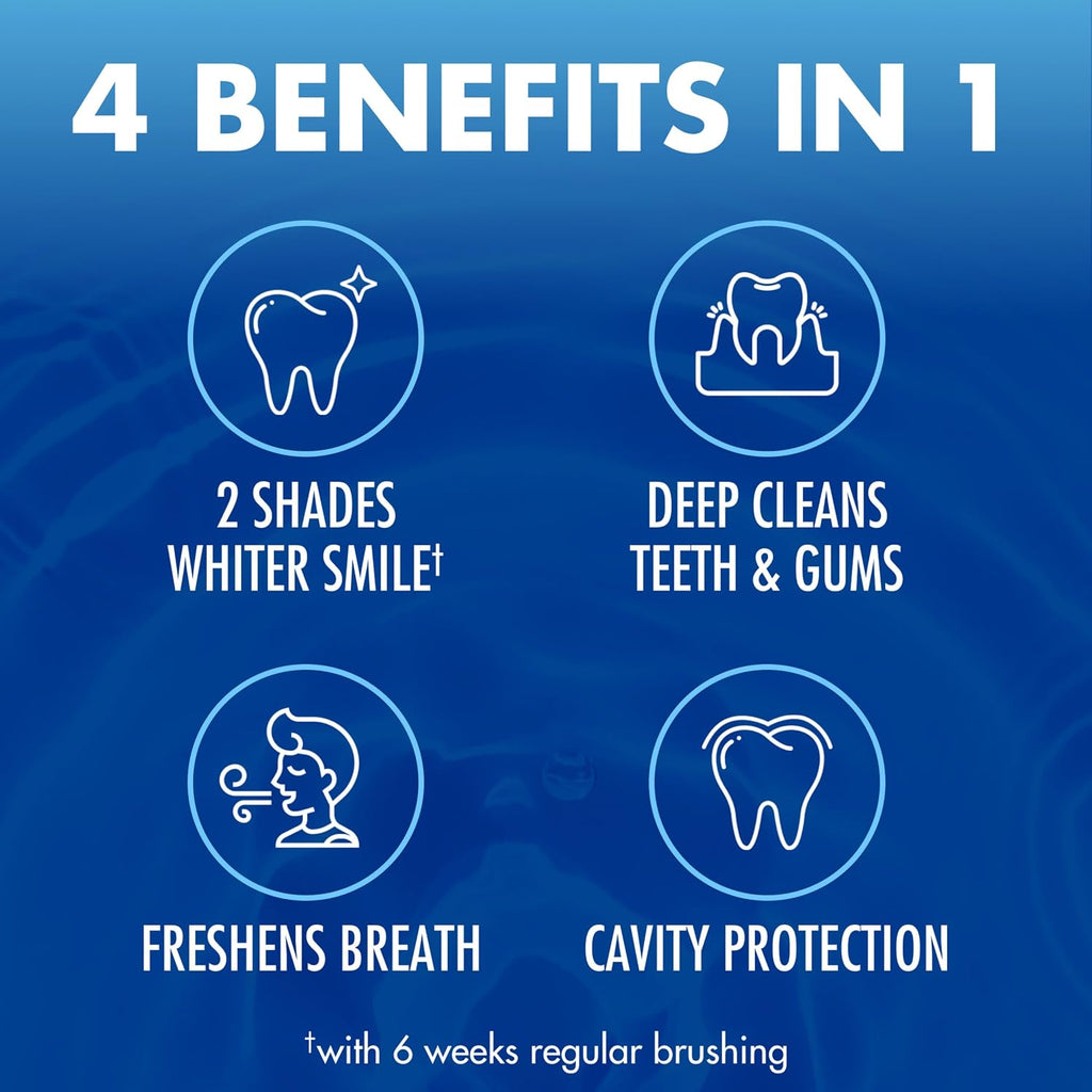 ARM & HAMMER Advance White Toothpaste, Clean Mint, 6.0 oz, 4-Pack