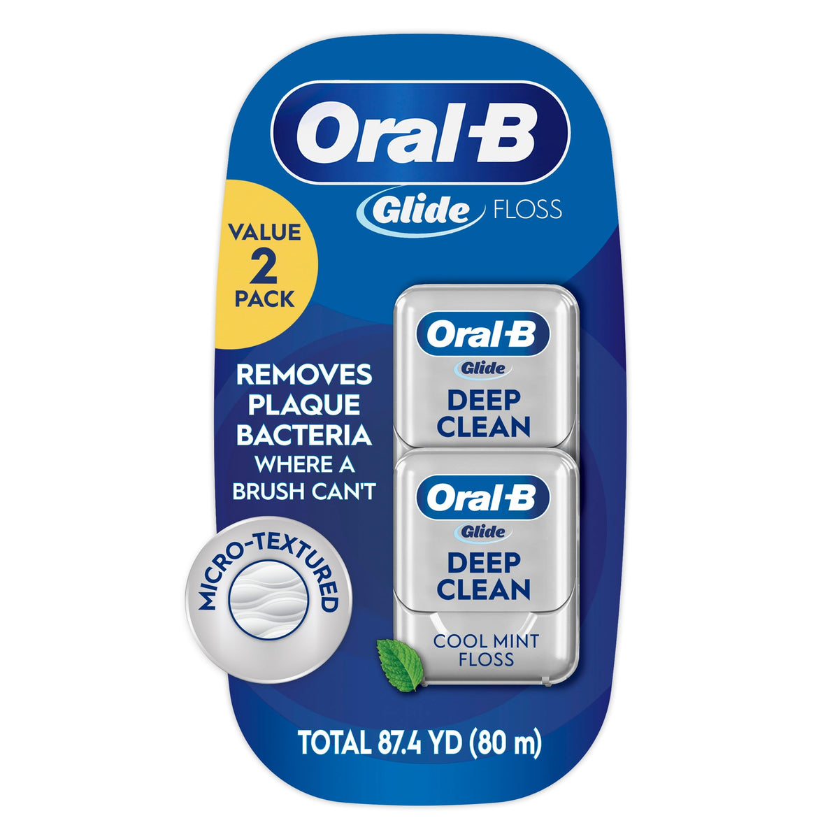 Oral-B Glide Healthy gums, unflavored floss 50M (Pack of 6)