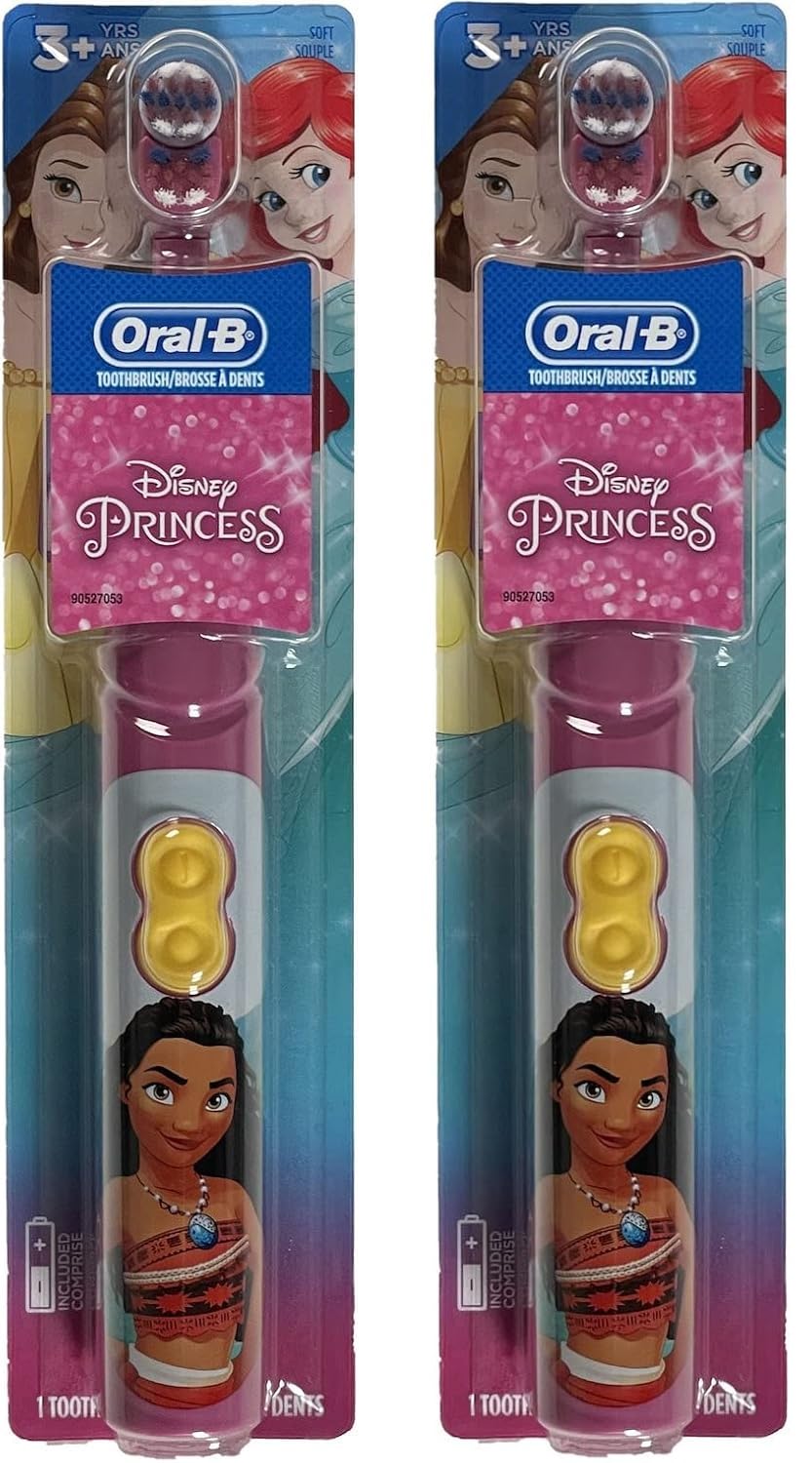 Oral-B Kids Battery Power Electric Toothbrush Featuring Disney's Frozen for Children and Toddlers Age 3+, Soft (Characters May Vary), Pack of 4