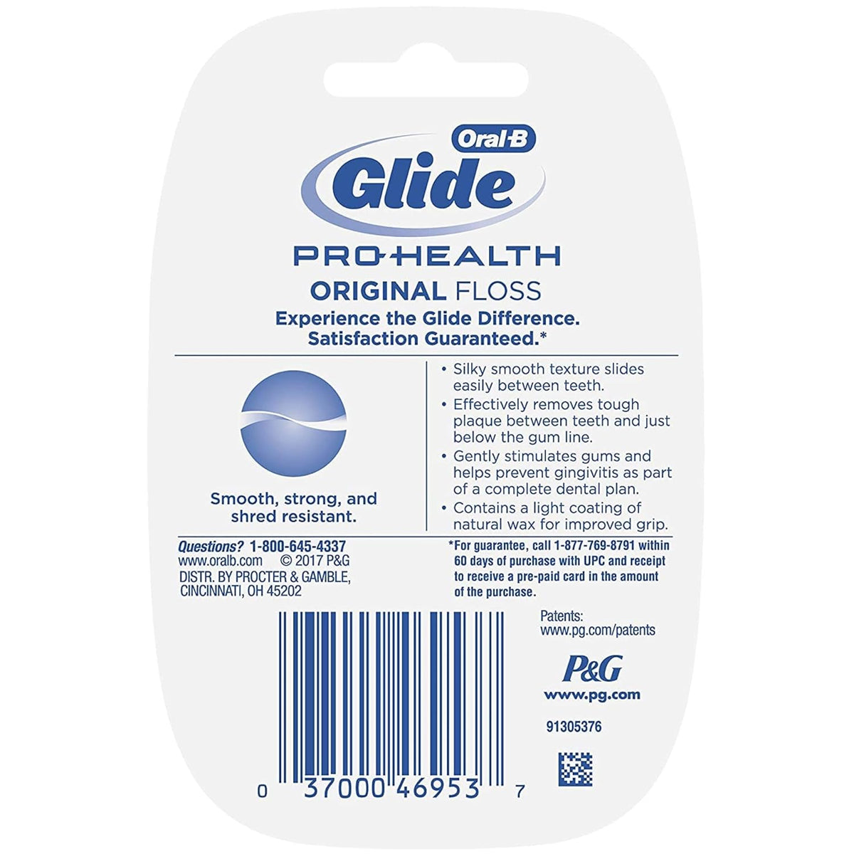 Oral-B Glide Floss Health Gums Unflavored Floss 54.6 YTD (50 m) (Pack of 1)