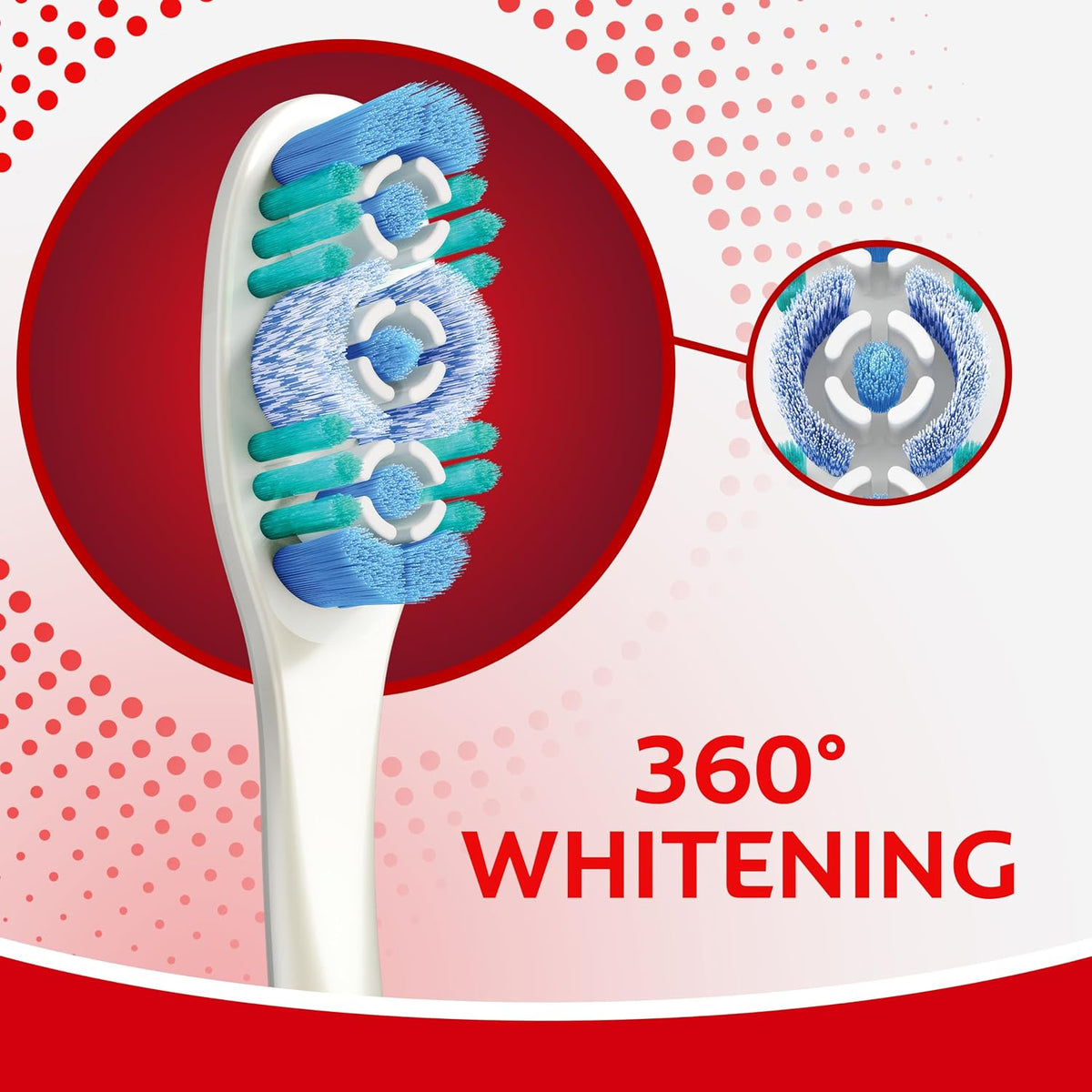 Colgate 360 Adult Whitening Toothbrushes, Soft, 4 Pack