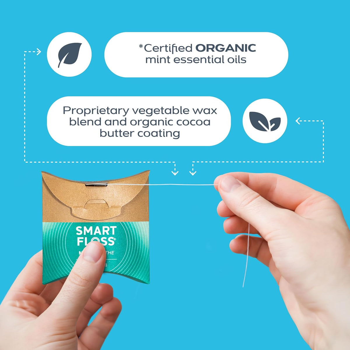 DrTung's Smart Floss, Mint Natural Expanding Dental Floss - Pack of 2
