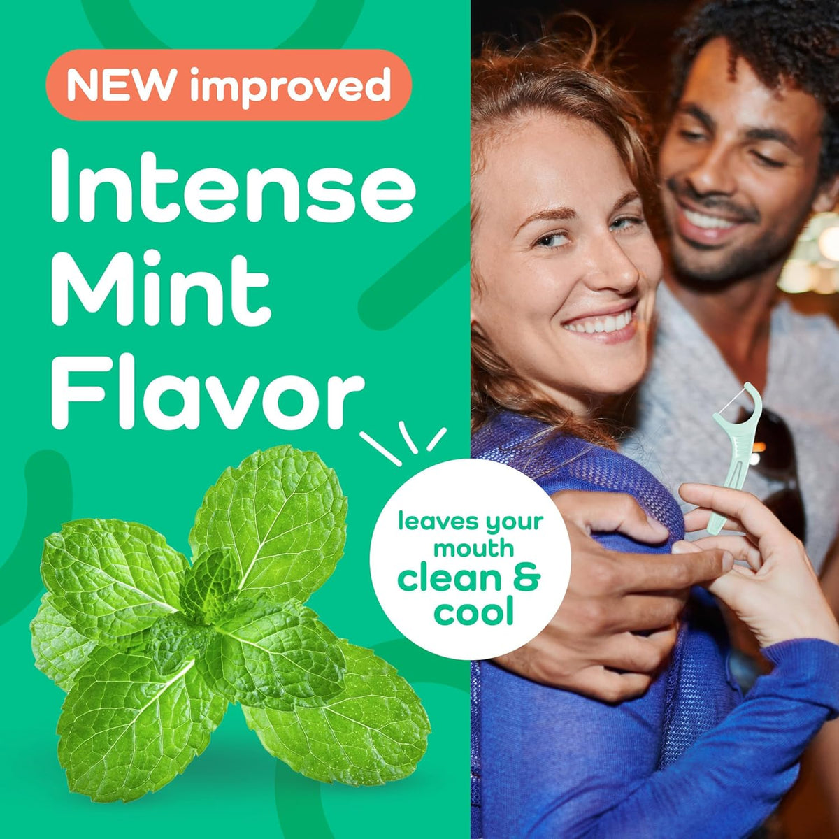 Plackers Micro Line Floss Picks, Intense Mint, 150 Count