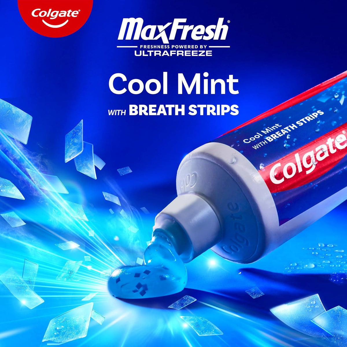Colgate MaxFresh Fluoride Toothpaste, Cool Mint, 4 Pack, 6.3 oz