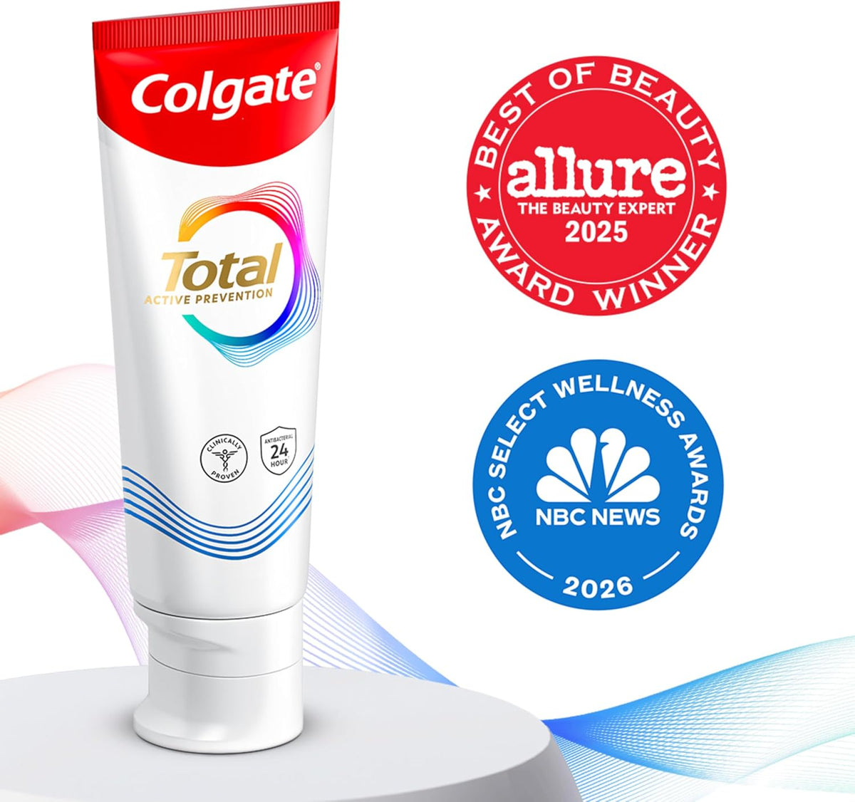 Colgate Total Whitening Fluoride Toothpaste, Mint, 2 Pack, 5.1 oz