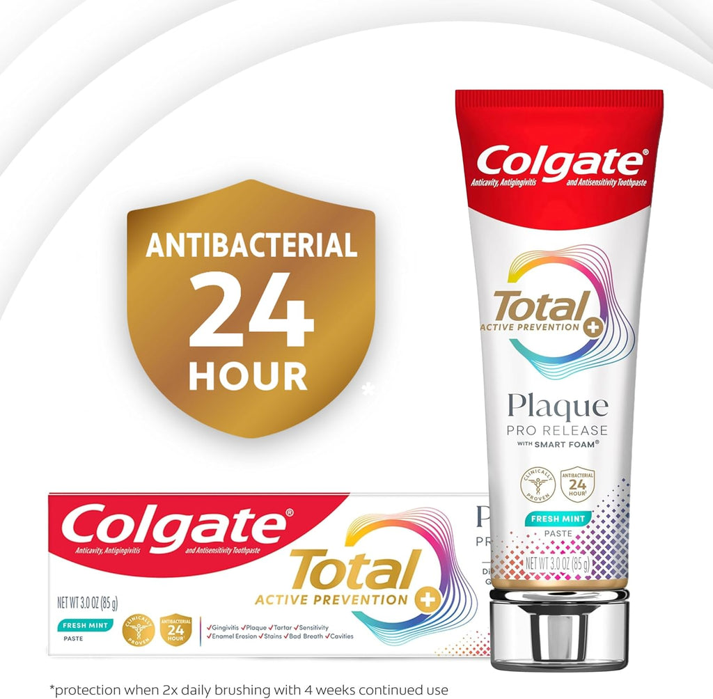 Colgate Total Plaque Pro Release Toothpaste for Gum Health, Mint, 3 oz