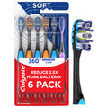 Colgate 360 Advanced Clean Floss Tip Soft Toothbrushes, 6 Pack