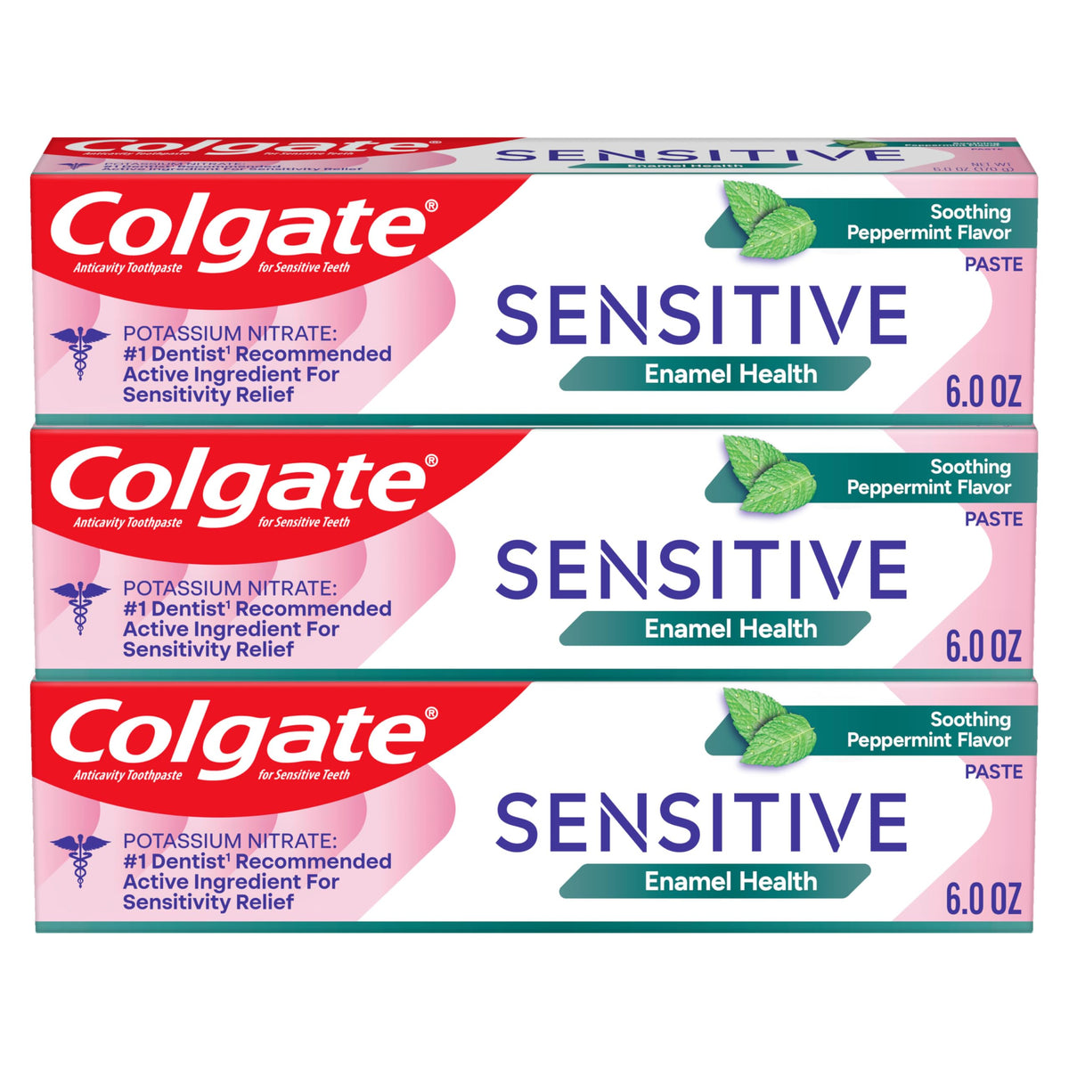 Colgate Sensitive Enamel Health Toothpaste for Sensitive Teeth, 3 Pack, 6oz