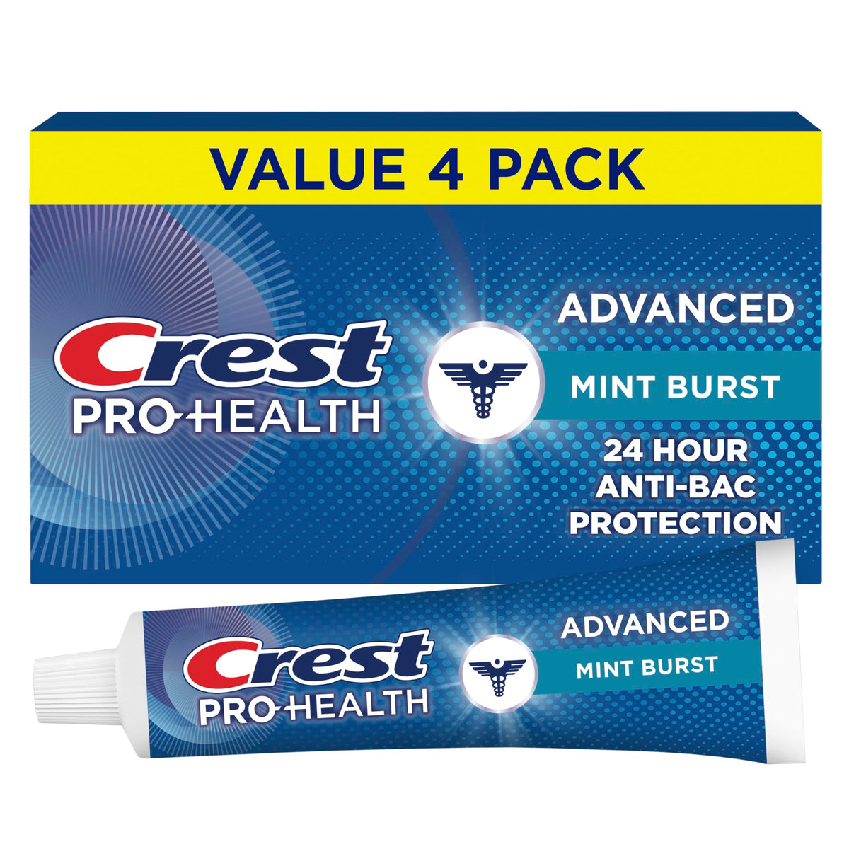Crest Pro-Health Advanced Antibacterial Protection Toothpaste,5 oz 4 Pack, Teeth Whitening for adults, Breath Freshener, for Sensitive Teeth, Gum Health, Gingivitis toothpaste, Travel Size Toiletries