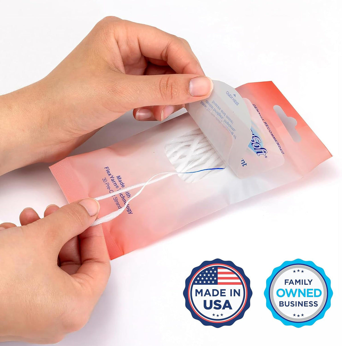 Dental Floss for Bridges and Dental Implants, 5 Packs - Floss Threaders for Bridges and Implants with Extra-Thick Proxy Brush for Optimal Oral Hygiene - Bridge and Implant Cleaners by ProxySoft