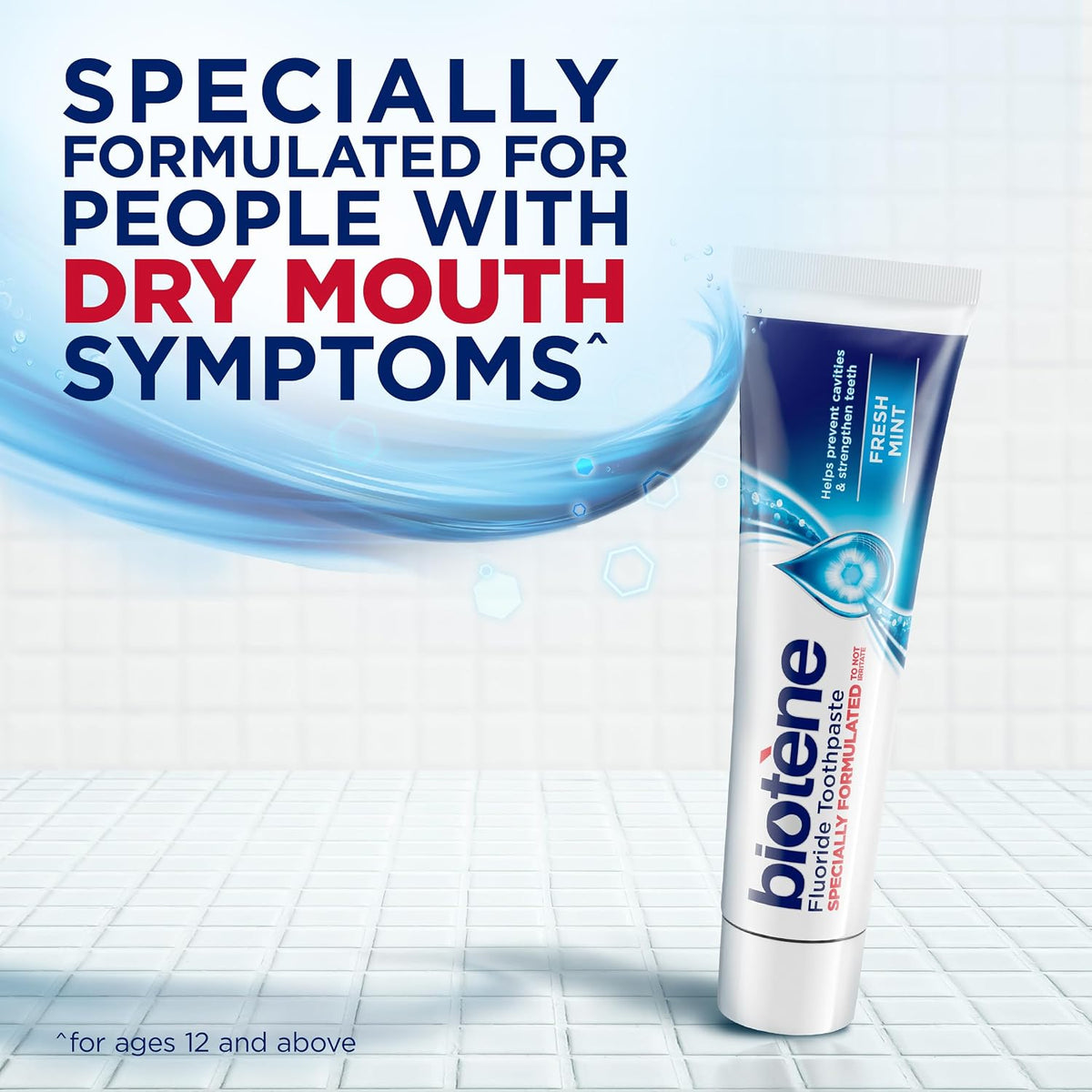 Biotene Fluoride Toothpaste for Dry Mouth Symptoms, Fresh Mint, 4.3 oz