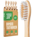 VIVAGO Bamboo Toothbrushes 10 Pack - Soft Bristles Toothbrushes for Adults