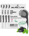 The Humble Co. Dental Floss Picks, Double Thread, Mint (200 Count)