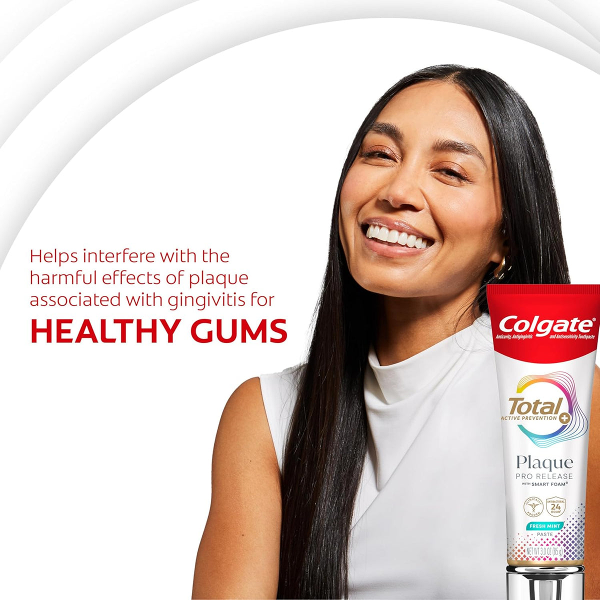Colgate Total Plaque Pro Release Toothpaste for Gum Health, Mint, 3 oz