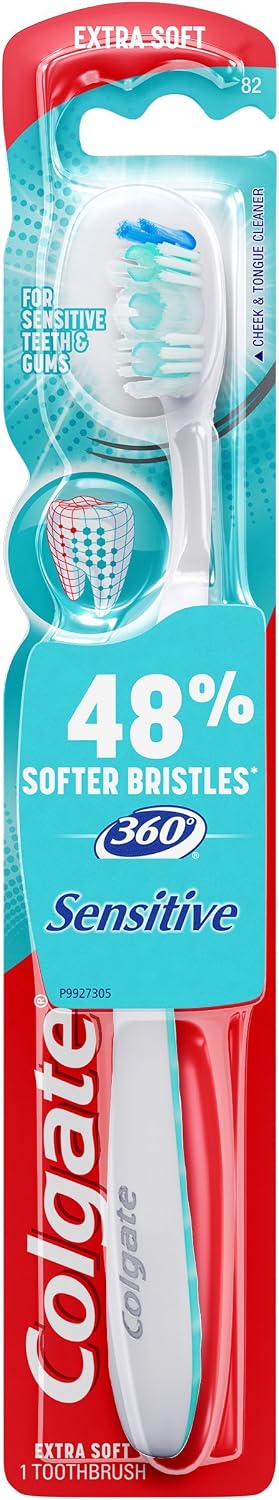 Colgate 360° Enamel Health Extra Soft Toothbrush for Sensitive Teeth
