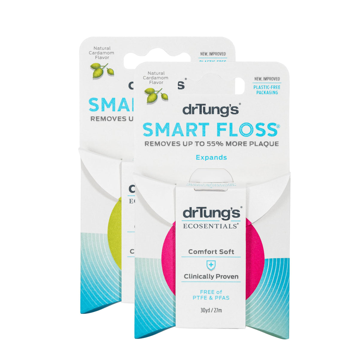 DrTung's Smart Floss - Natural Dental Floss, Cardamom Flavor - Pack of 2