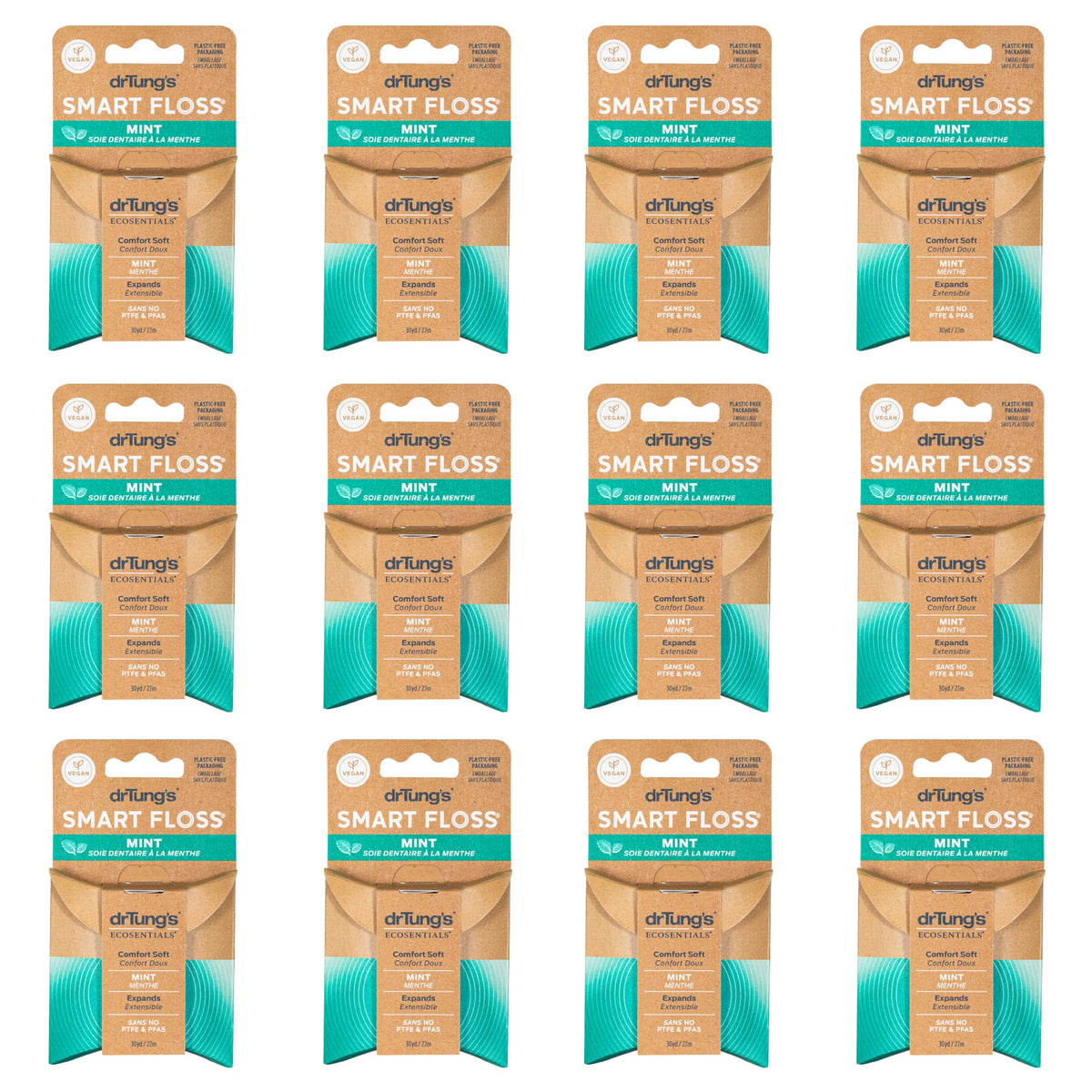 DrTung's Smart Floss, Mint Natural Expanding Dental Floss - Pack of 2