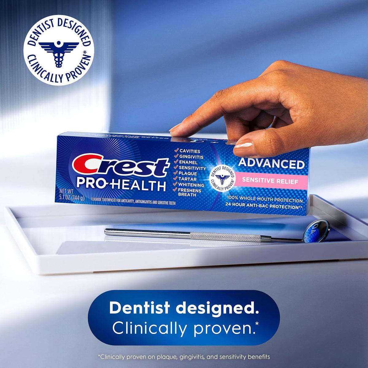 Crest Pro-Health Advanced Sensitive & Enamel Shield Toothpaste, 5.1 Ounce (Pack of 1) - Packaging May Vary